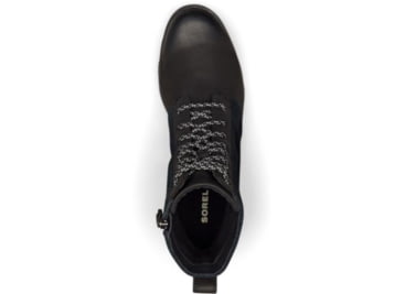 sorel emelie lace boot black