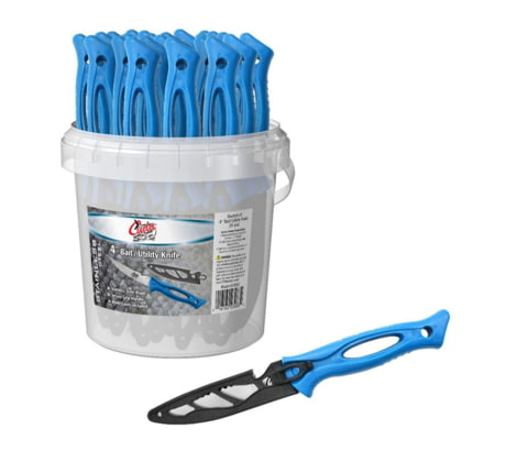 Cuda 4in Bait/Utility Knives with Blade Covers Bucket of 24 pcs 23083 ON  SALE!