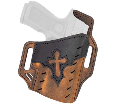 Revolver (OWB) Holster - Distressed Brown Base w/ Black Patch - Versacarry